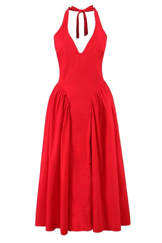 Austen Bodycon Midi Dress - Chilli Red - Stylish red dress for special occasions | Buy Online