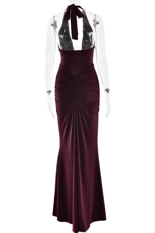 Shop  red dress - Perfect for special occasions | Bella Bodycon Wrap Maxi Dress - Red Wine
