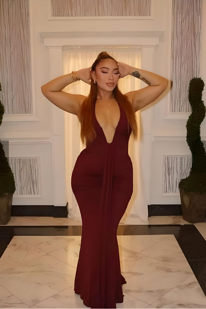 Stylish beautiful dress | Bella Bodycon Wrap Maxi Dress - Violet - Ideal for special occasions