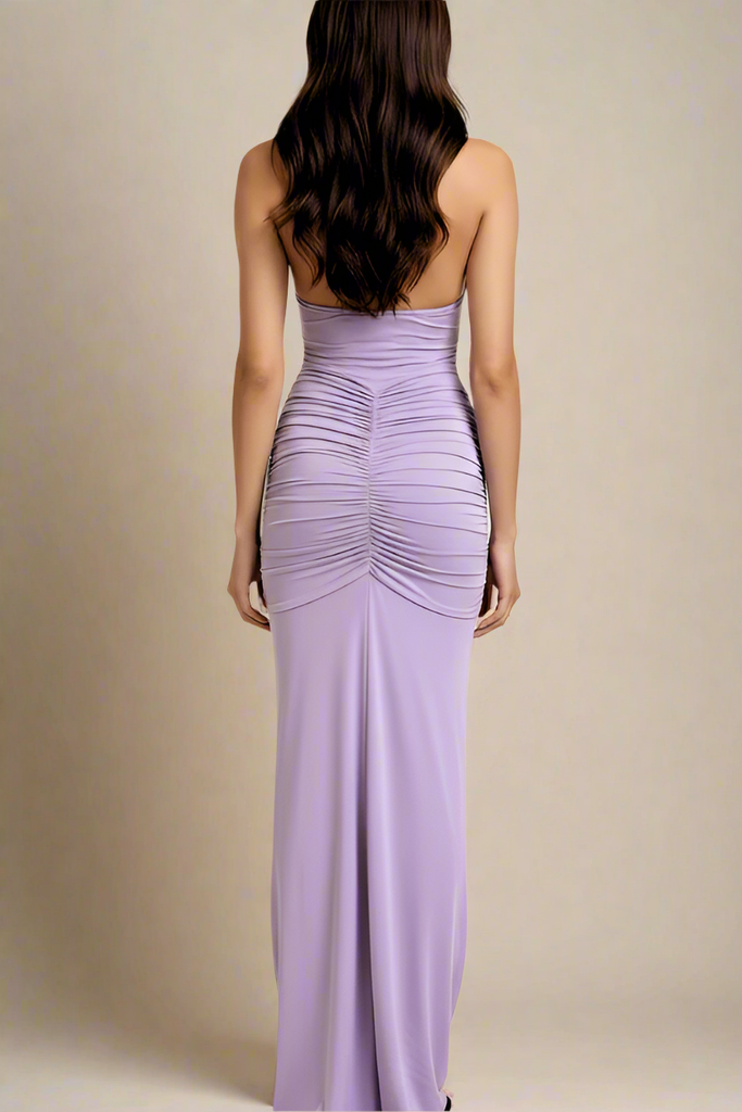 Stylish beautiful dress | Bella Bodycon Wrap Maxi Dress - Violet - Ideal for special occasions