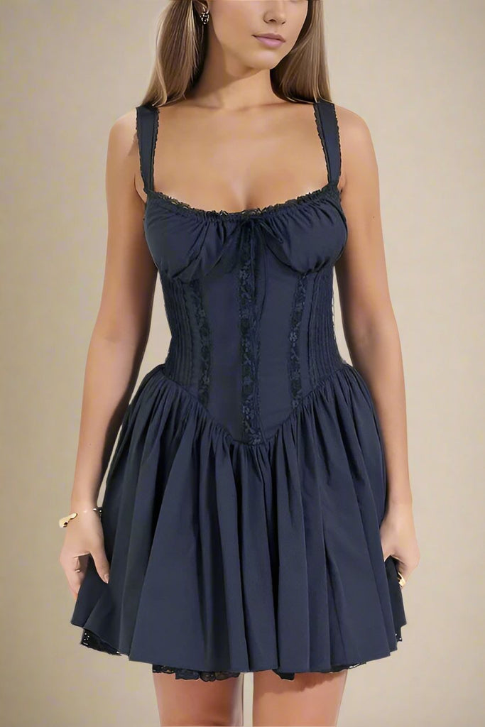 Stylish blue dress | Belle Bodycon Mini Dress - Navy Blue - Ideal for special occasions