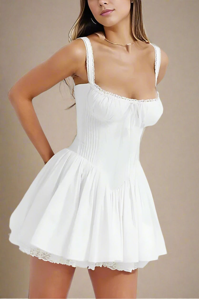 Shop  white dress - Perfect for special occasions | Belle Bodycon Mini Dress - White Pearl