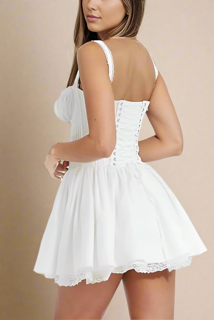Shop  white dress - Perfect for special occasions | Belle Bodycon Mini Dress - White Pearl