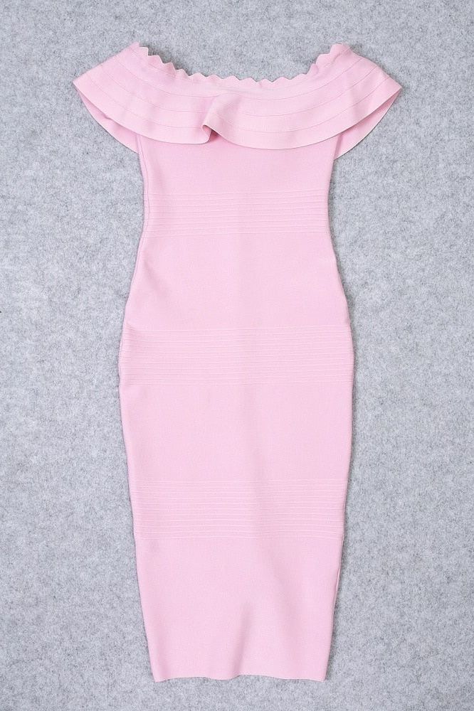 Shop  pink dress - Perfect for special occasions | Billie Bandage Midi Dress - Dusty Pink