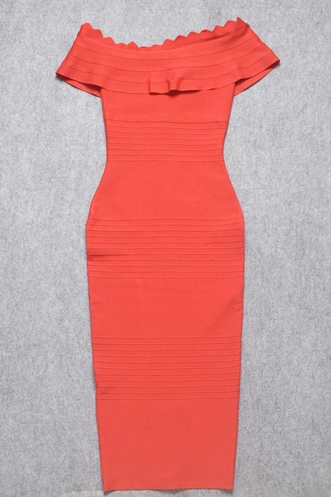 Billie Bandage Midi Dress - Lipstick Red - Stylish red dress for special occasions | Buy Online