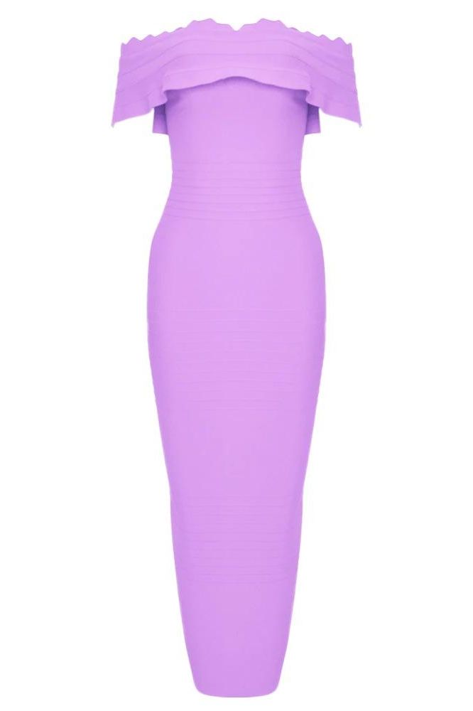 Billie Bandage Midi Dress - Violet Purple - Stylish purple dress for special occasions | Buy Online