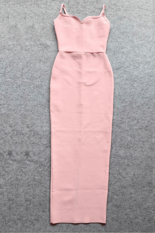 Shop  pink dress - Perfect for special occasions | Blanche Bandage Maxi Dress - Dusty Pink