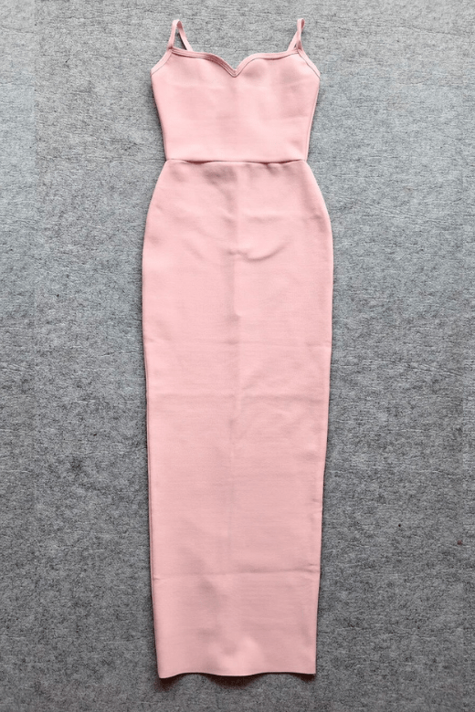 Blanche Bandage Maxi Dress - Dusty Pink - Stylish pink dress for special occasions | Buy Online