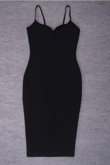 Shop  black dress - Perfect for special occasions | Blanche Bandage Midi Dress - Classic Black