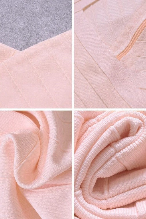 Shop  pink dress - Perfect for special occasions | Miranda Bandage Mini Dress - Dusty Pink