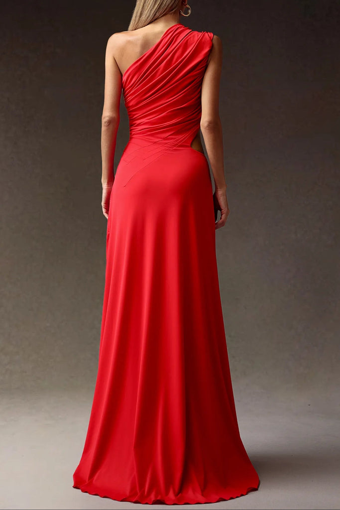 Stylish red dress | florence High Slit Hollowed-out Maxi Dress in red - Ideal for special occasions