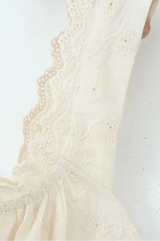 Stylish white maxi | Cali Top and Maxi Skirt Set - Ivory White - Ideal for special occasions