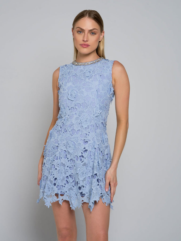 Stylish beautiful dress | Camille Asymmetric Lace Mini Dress - Ideal for special occasions