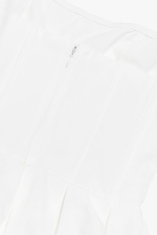 Stylish white dress | Capri Strapless Midi Dress - White Pearl - Ideal for special occasions