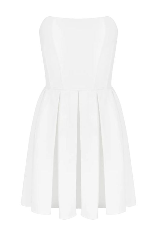 Shop  white dress - Perfect for special occasions | Capri Strapless Mini Dress - White Pearl