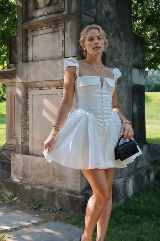 Shop  white dress - Perfect for special occasions | Cara Bodycon Mini Dress - White Pearl