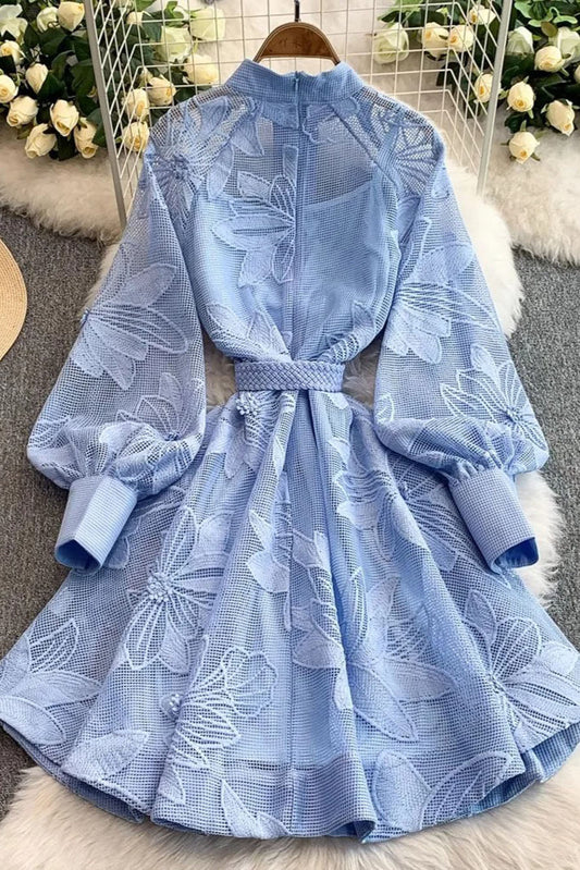 Caroline Floral Mesh Mini Dress