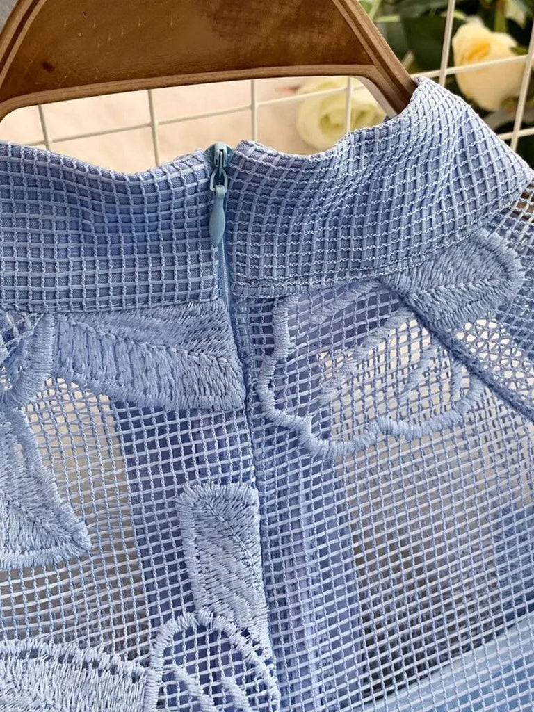 Caroline Floral Mesh Mini Dress - Stylish beautiful dress for special occasions | Buy Online