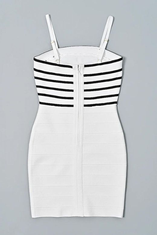 Stylish white dress | Carter Bandage Mini Dress - White Pearl - Ideal for special occasions