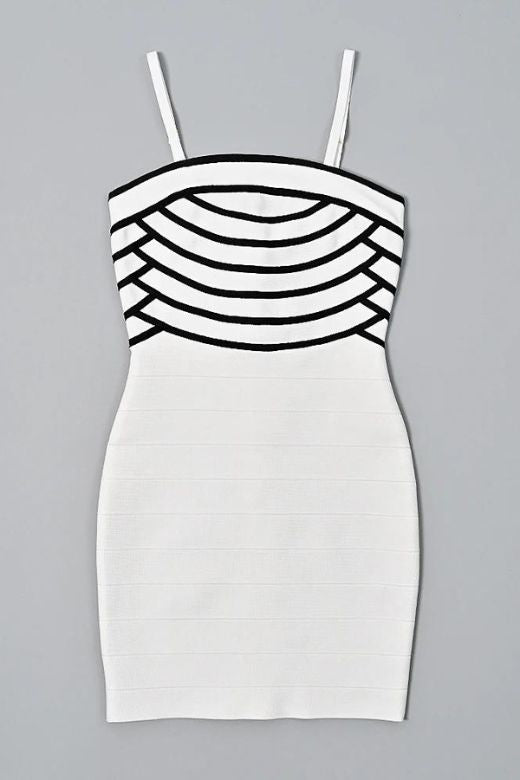 Stylish white dress | Carter Bandage Mini Dress - White Pearl - Ideal for special occasions