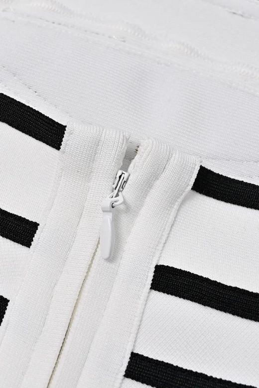 Carter Bandage Mini Dress - White Pearl - Stylish white dress for special occasions | Buy Online