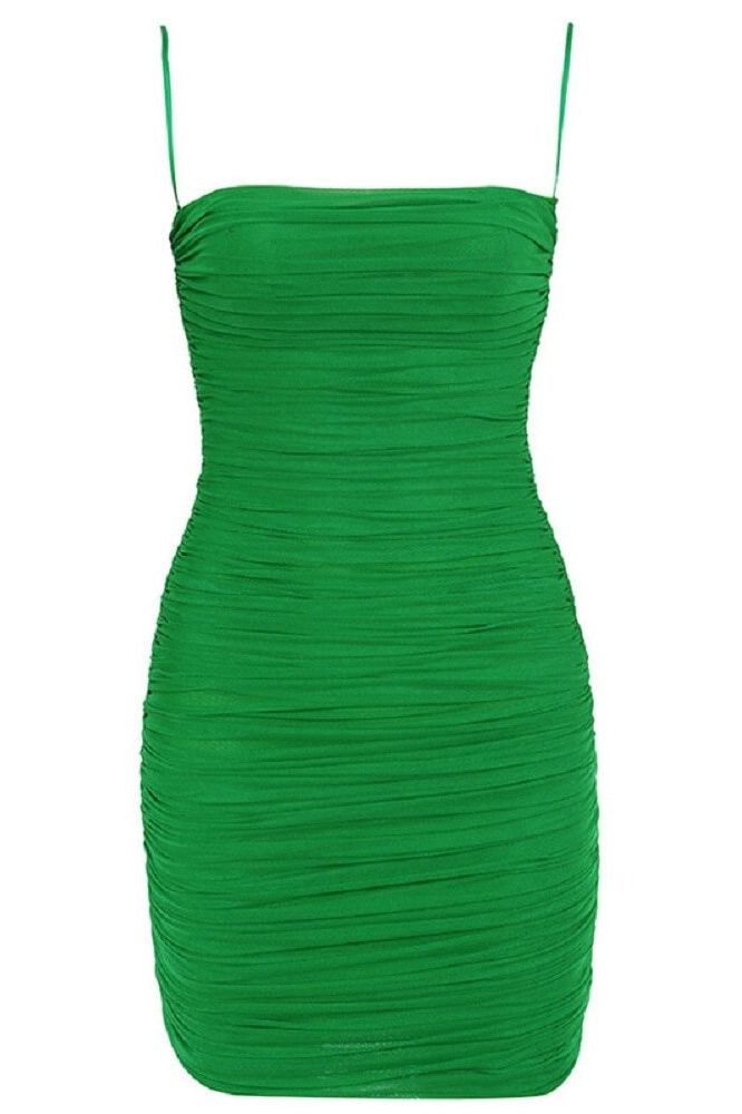 Shop  green dress - Perfect for special occasions | Cassie Bodycon Wrap Mini Dress - Emerald Green