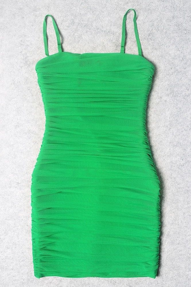 Stylish green dress | Cassie Bodycon Wrap Mini Dress - Emerald Green - Ideal for special occasions