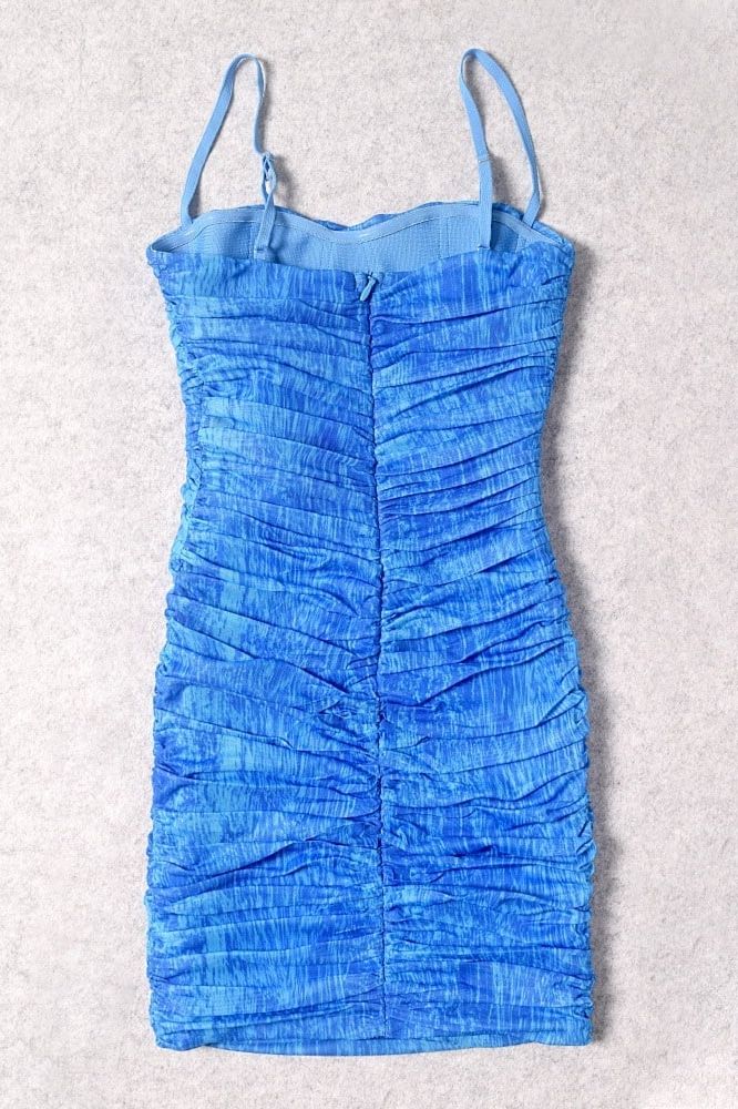 Shop  blue dress - Perfect for special occasions | Cassie Bodycon Wrap Mini Dress - Royal Blue