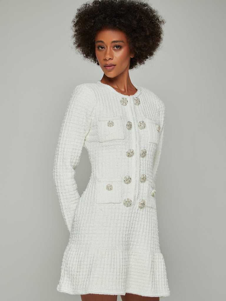 Stylish beautiful dress | Cassie Honeycomb Crewneck Mini Dress - Ideal for special occasions