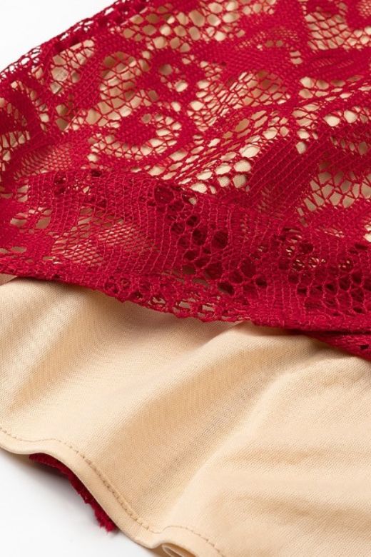 Charlotte Long Sleeve Bodycon Midi Dress - Chilli Red - Stylish red dress for special occasions | Buy Online