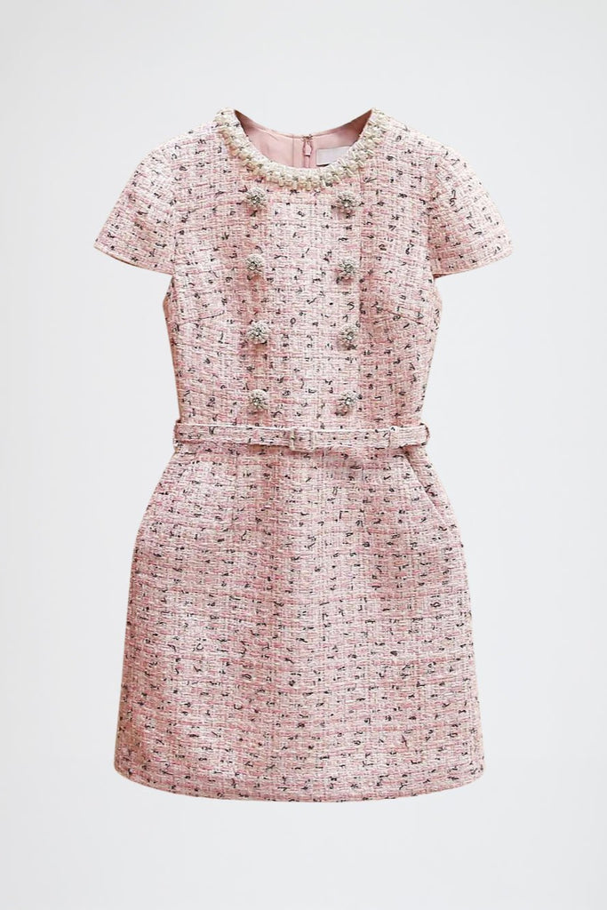 Stylish beautiful dress | Clara Pearl Belted Mini Dress - Ideal for special occasions