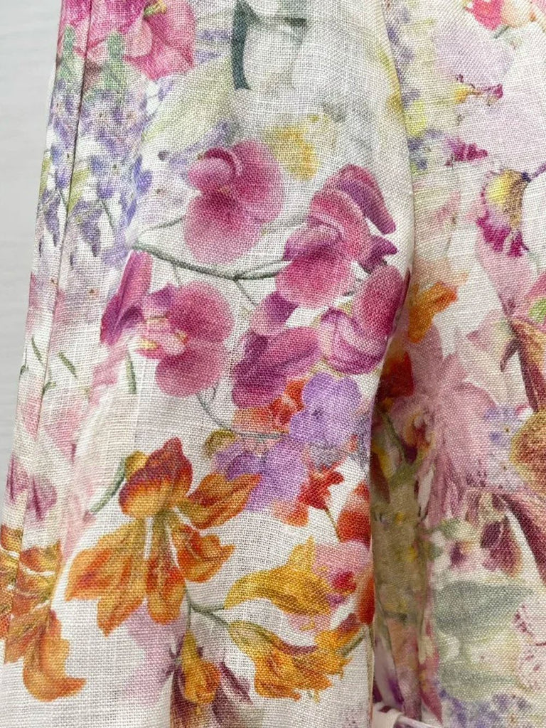 Cooper Floral Lantern Sleeve Mini Dress - Stylish beautiful dress for special occasions | Buy Online