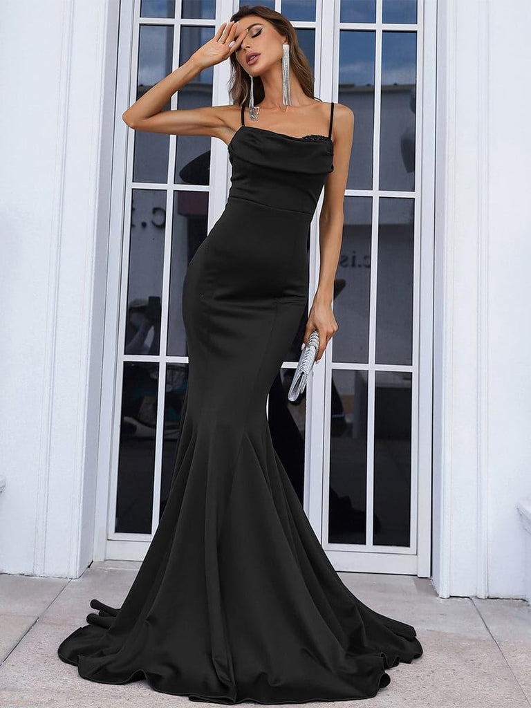Stylish beautiful dress | Sequin Insert Backless Mermaid Evening Dress - Ideal for special occasions