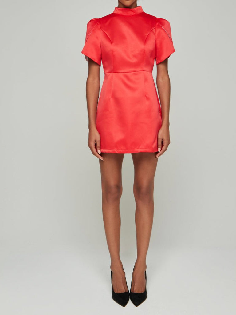 Darella Backwards Bowknot Short-Sleeve Mini Dress - Stylish beautiful dress for special occasions | Buy Online