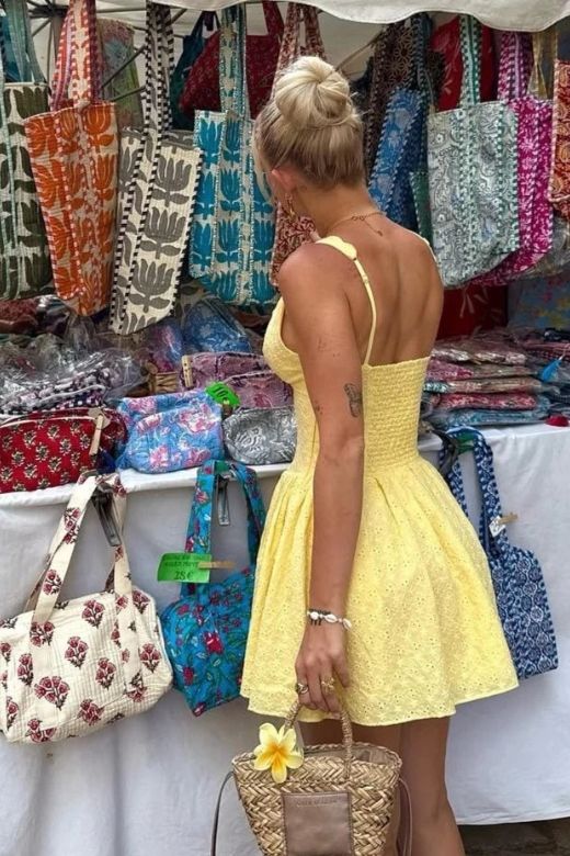 Dovie Mini Dress - Sun Yellow - Stylish yellow dress for special occasions | Buy Online