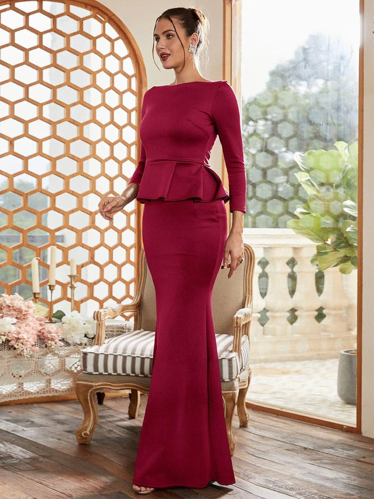 Shop  beautiful dress - Perfect for special occasions | Crew Neck Mermaid Evening Dress