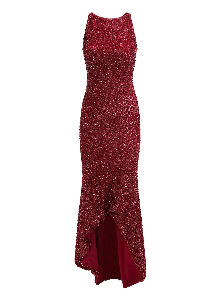 Crew Neck Mermaid Evening Dress