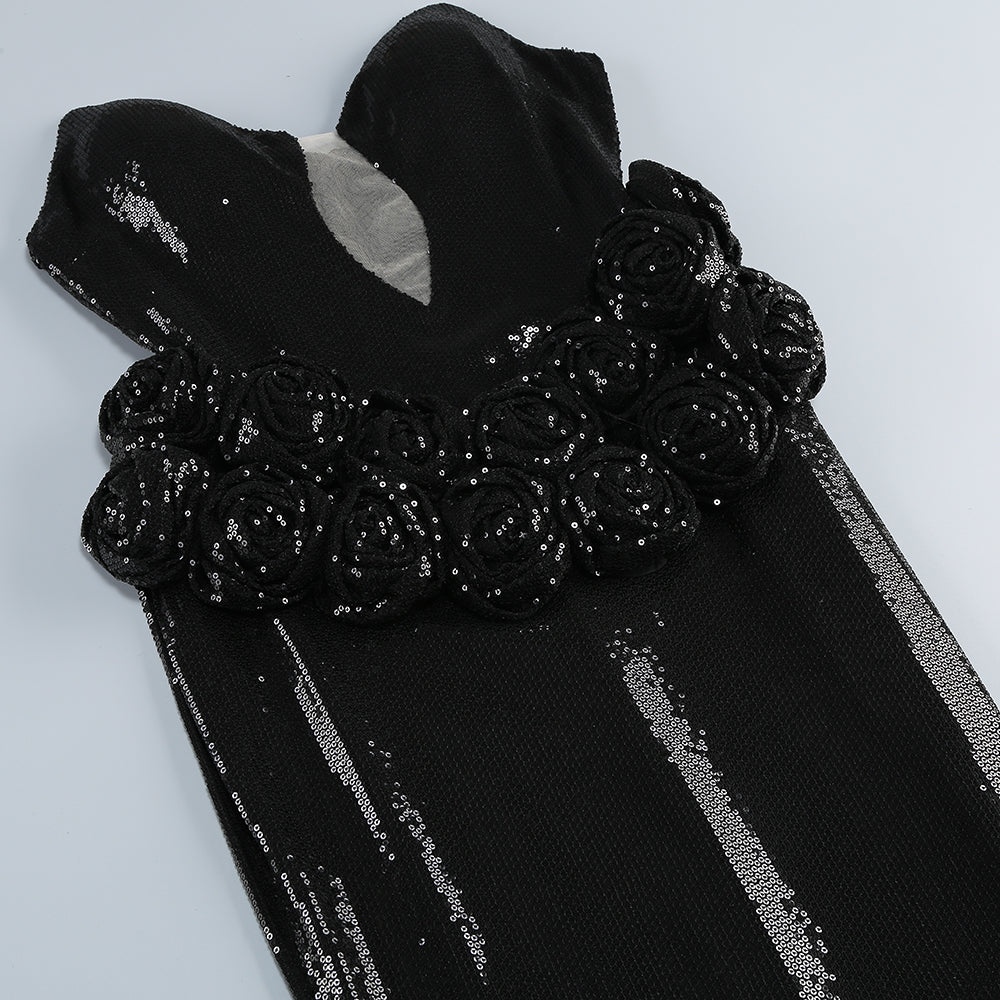 Shop  black dress - Perfect for special occasions | vivien off-shoulder sequin prom maxi dress in black