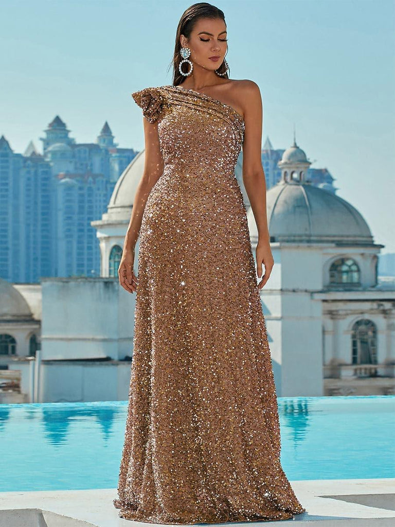Stylish beautiful dress | One Shoulder Prom Dress - Ideal for special occasions