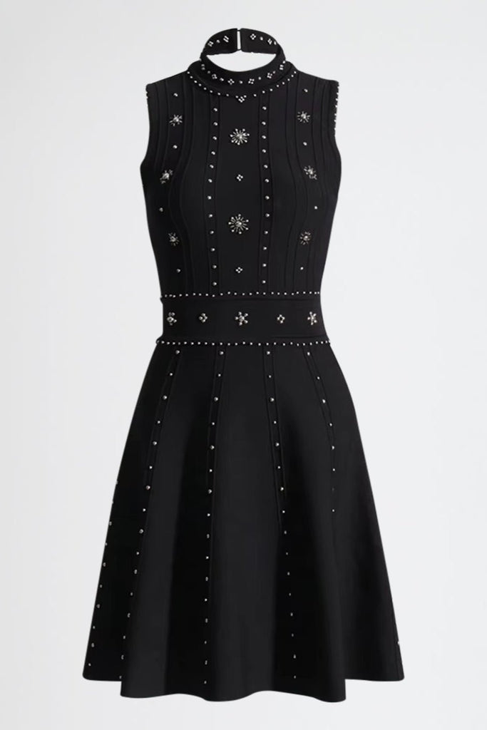 Stylish beautiful dress | Ellie Sleeveless Halter Mini Dress - Ideal for special occasions