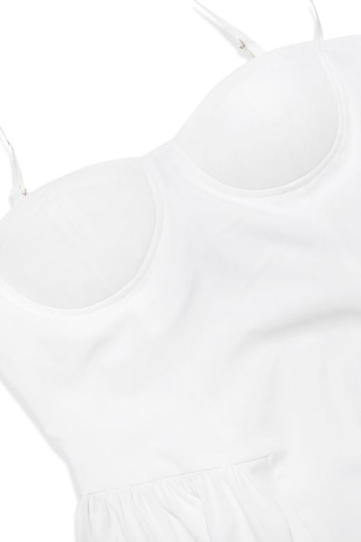 Stylish white dress | Everly Midi Dress - White Pearl - Ideal for special occasions