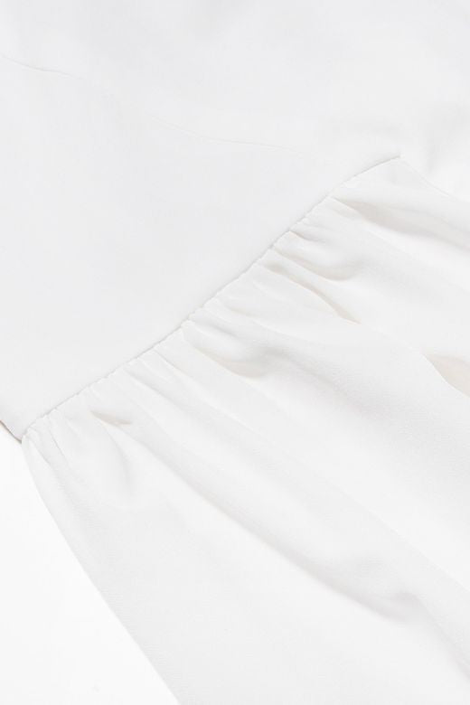 Stylish white dress | Everly Midi Dress - White Pearl - Ideal for special occasions