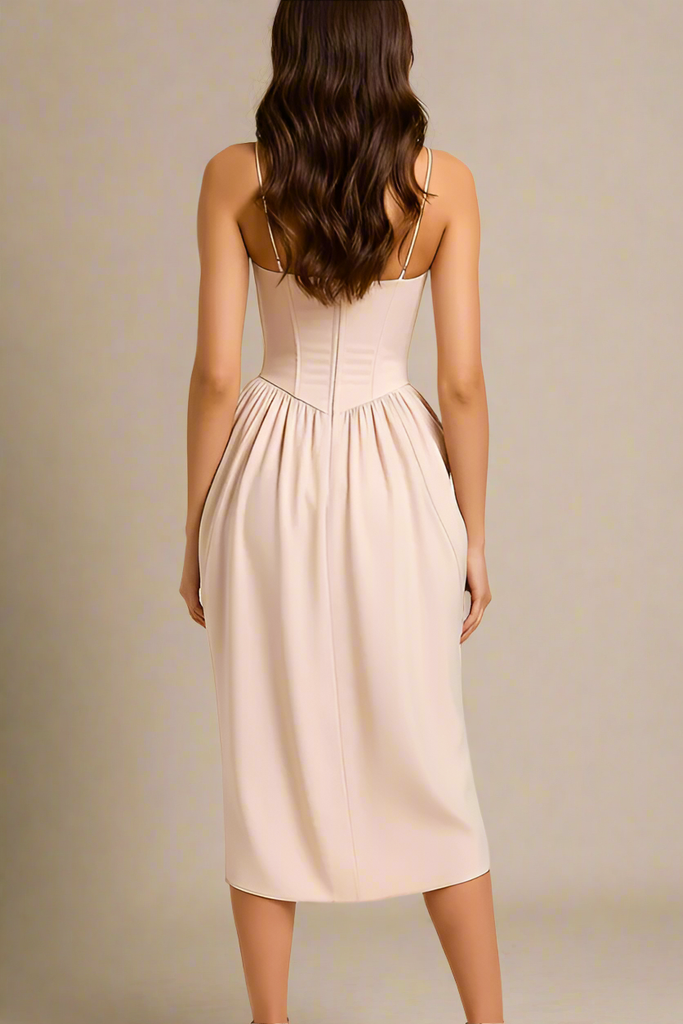 Stylish beautiful dress | Everly Midi Dress - Peach - Ideal for special occasions