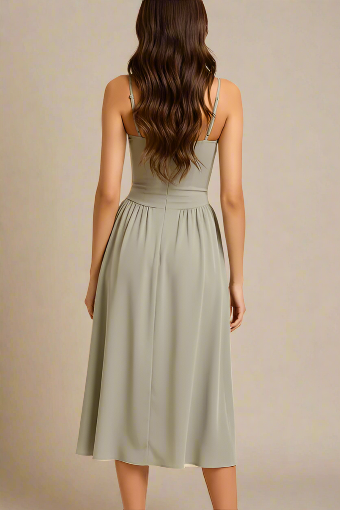 Everly Midi Dress - Sage Green - Stylish green dress for special occasions | Buy Online