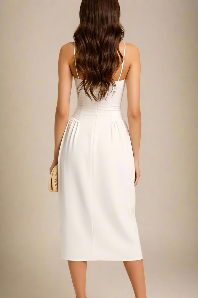 Shop  white dress - Perfect for special occasions | Everly Midi Dress - White Pearl