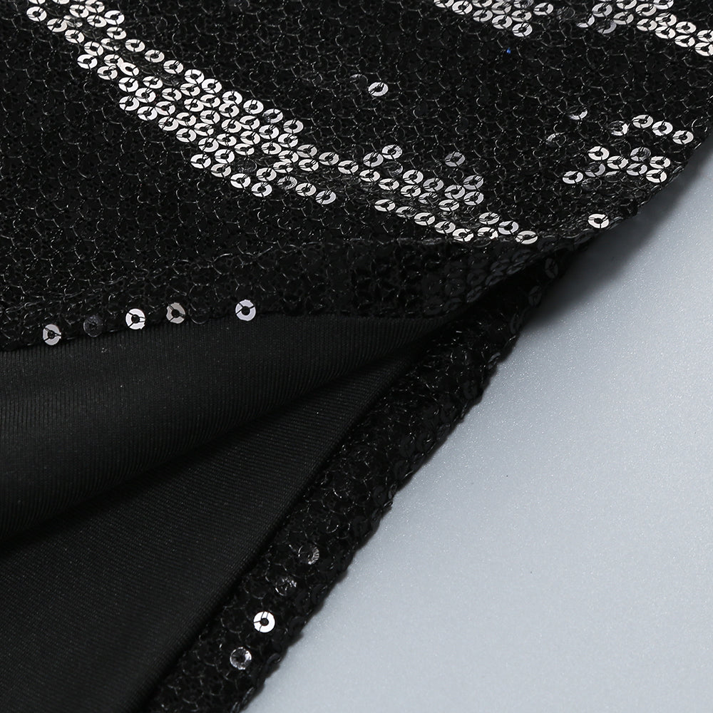 Shop  black dress - Perfect for special occasions | vivien off-shoulder sequin prom maxi dress in black