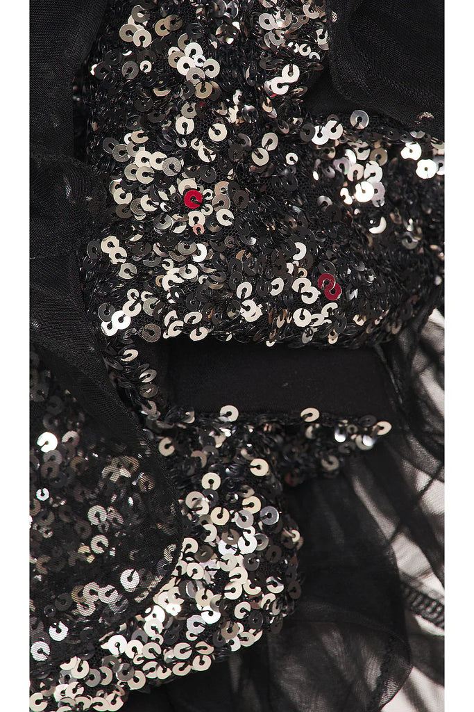 gwendolyn halter sleeveless Sequin Ruffle trim maxi dress in black - Stylish black dress for special occasions | Buy Online