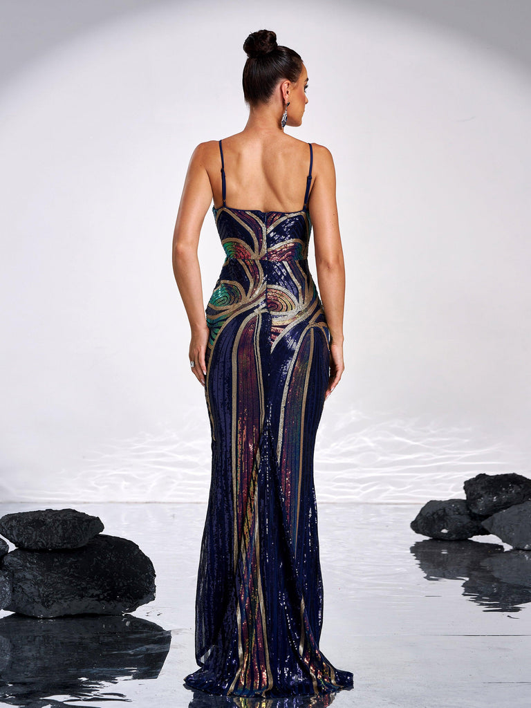 Sexy Spaghetti Sequin Prom Maxi Dress - Sexy beautiful dress for special occasions | Buy Online