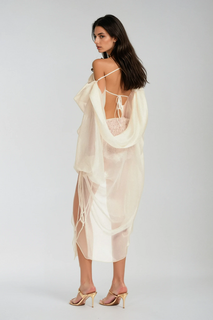 Bada Drape Blouse Two Piece Set