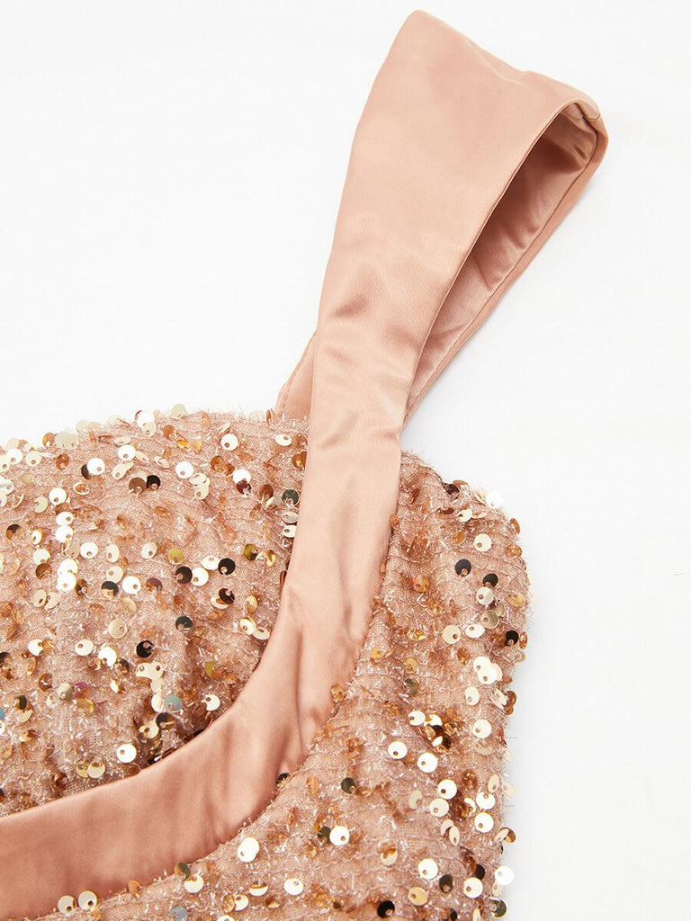 Stylish beautiful dress | Ribbon Corset Sequin Maxi Prom Dress - Ideal for special occasions